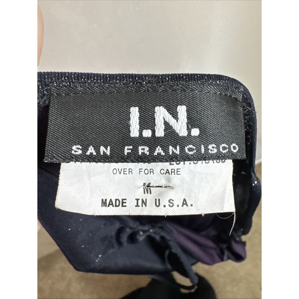 VTG I.N. San Francisco Maxi Slip Dress Sheath 90s Y2K Shimmer Sexy M Spaghetti - Picture 7 of 13